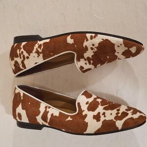 VIONIC Willa Cowhide Hair Ballet Flat Loafers Shoes Women's Size 7 Ranch Rodeo